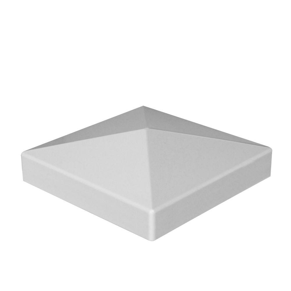 Veranda 5 in. x 5 in. White Vinyl Pyramid Fence Post Top-73012526 - The ...