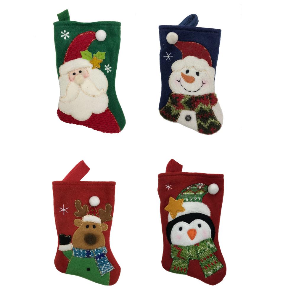 Home Accents Holiday 6.25 in. H Christmas Mini Stocking-HD17002 - The ...