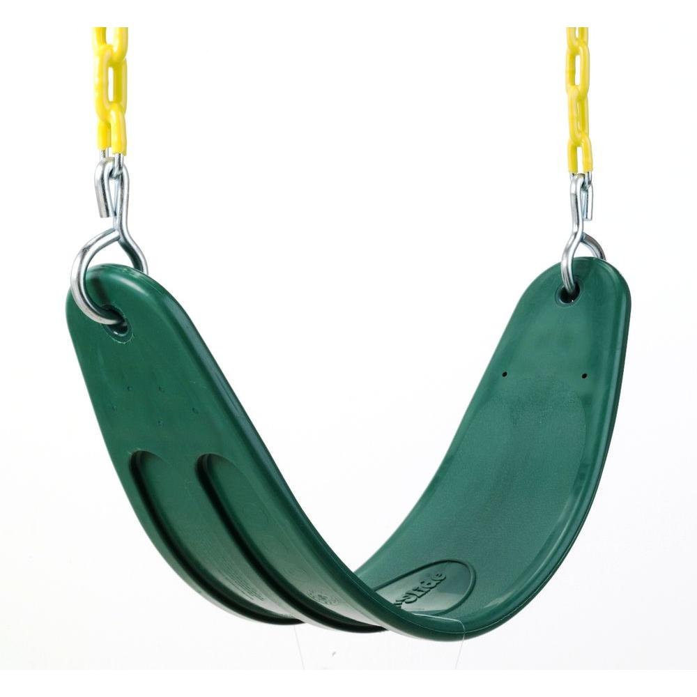 Playground Swings with Coated Chains /& Quick Links Extreme Heavy Duty Swing Seat Set 2 Pack of Outdoor Yellow