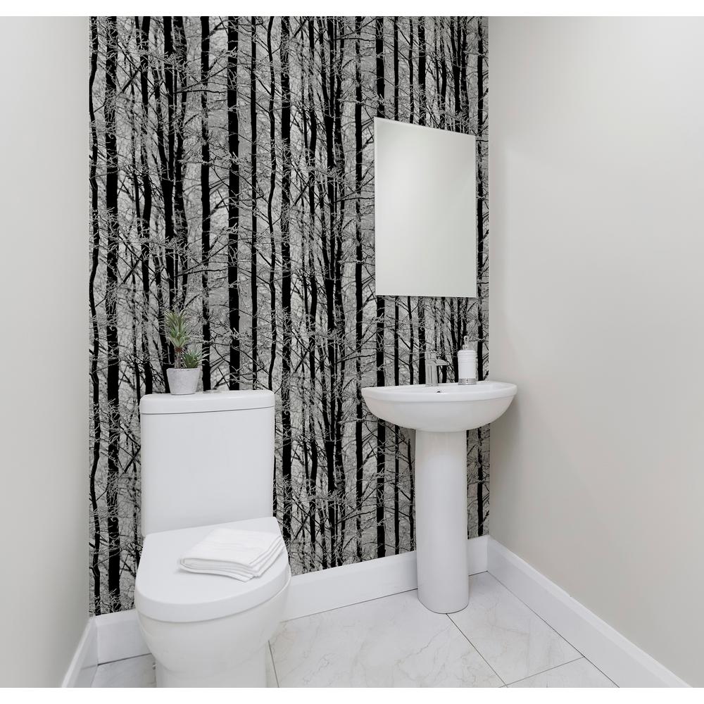 Arthouse 670200 Frosted Wood Silver Wallpaper