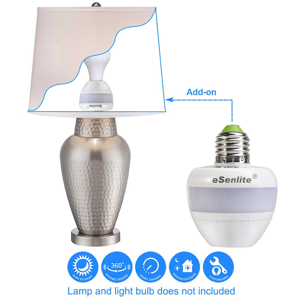 Esenlite Led Cfl Bulb Lamp Sockets Of Motion Activated Radar Sensor Esenlite Led Cfl Bulb Lamp Sockets Of Motion Activated Radar Sensor Dusk To Dawn Dimmable For