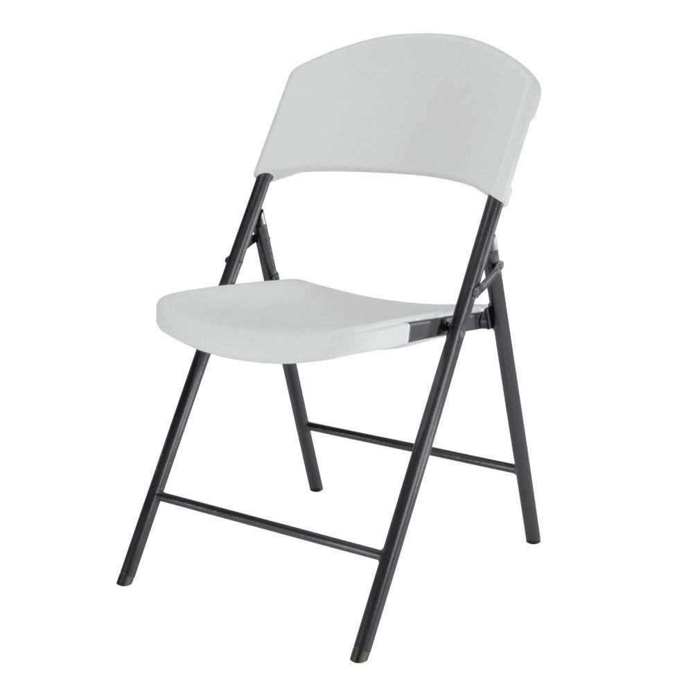 Lifetime White Granite Light Commercial Folding Chair (4-Pack)-42810