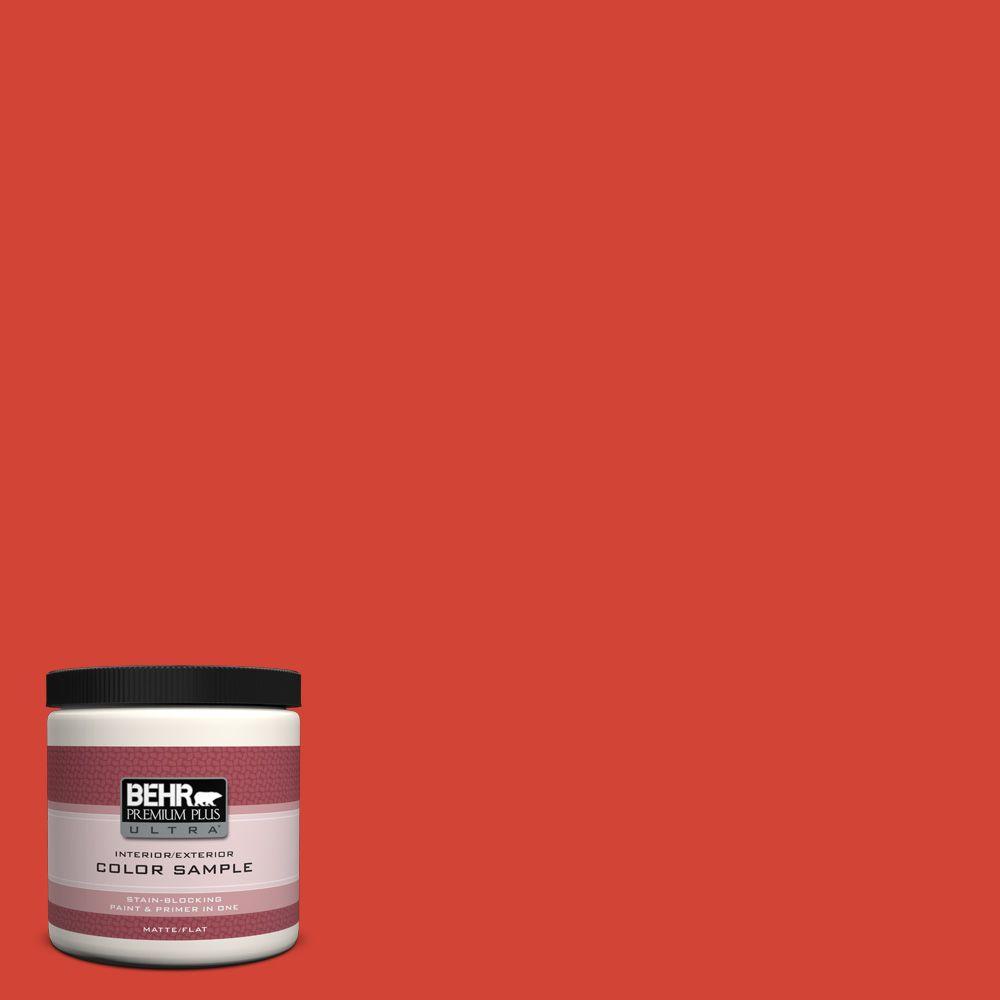 Behr Premium Plus Ultra 8 Oz 180b 7 Chili Pepper Matte Interior 180b 7 Chili Pepper Matte Interior Exterior Paint And Primer In One Sample