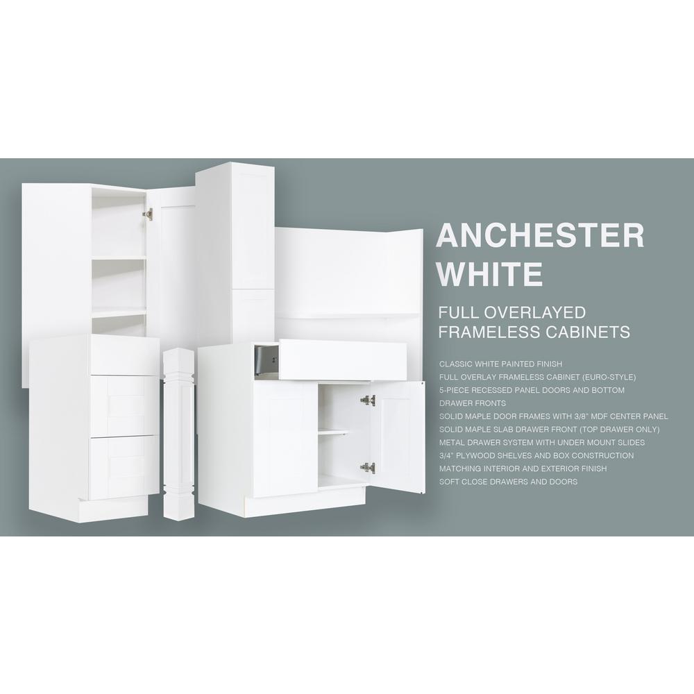 Lifeart Cabinetry Anchester Assembled 9x42x12 In 1 Door Wall