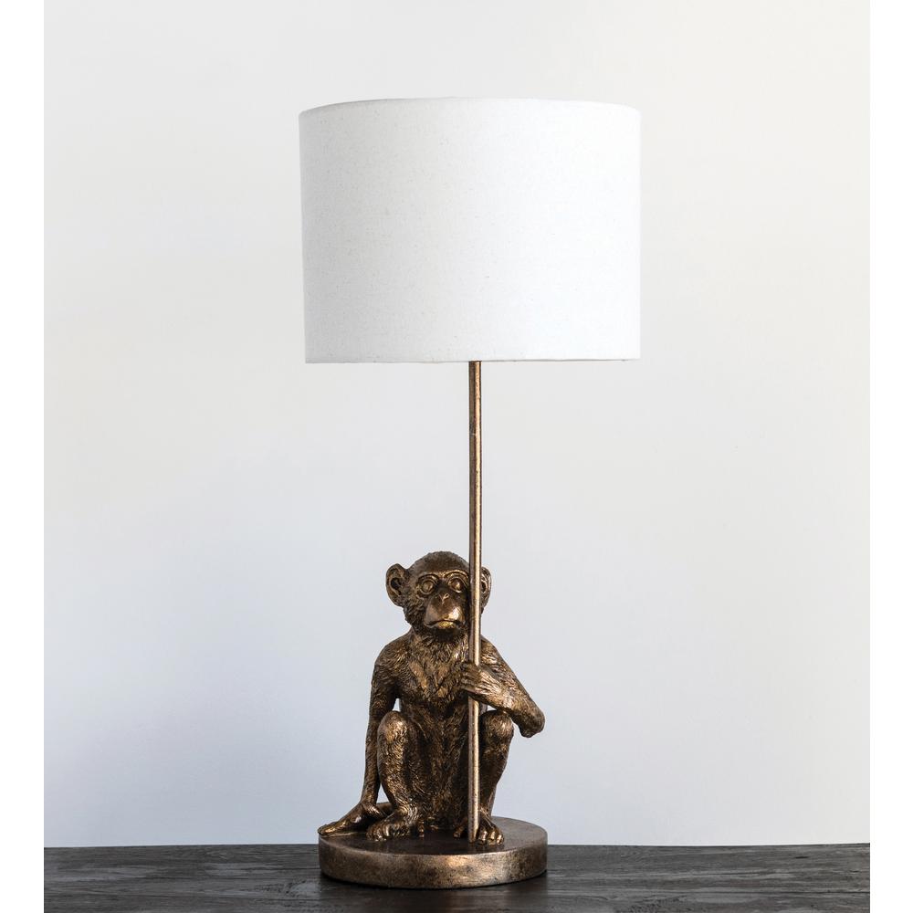 3r Studios 23 75 In H Antique Gold Monkey Shaped Table Lamp With Linen Shade Df1984 The Home Depot - Antique Monkey Lamp 3r Studios 23 75 In H Antique Gold Monkey Shaped Table Lamp With Linen Shade Df1984 The Home Depot - Antique Monkey Lamp