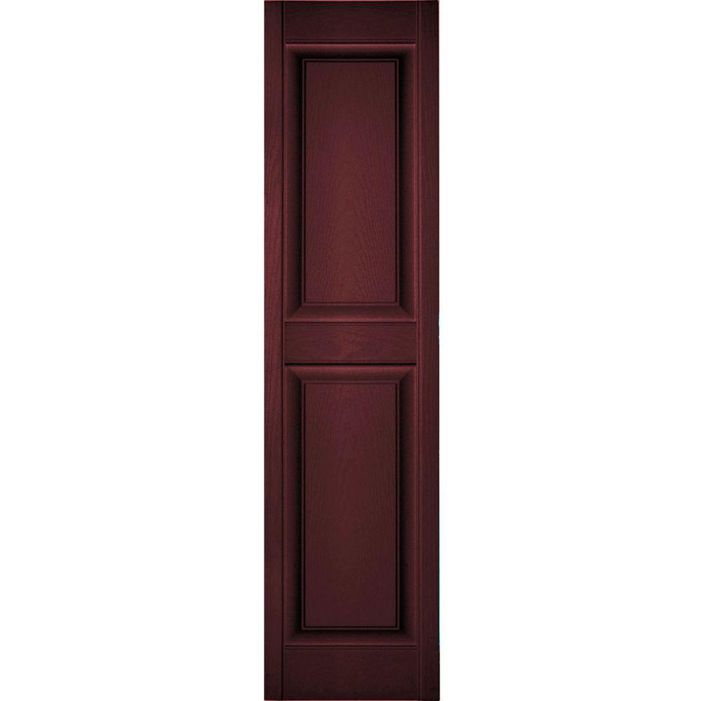 12 x 51 Midnight Green Ekena Millwork LP2S12X05100MG Lifetime Vinyl Standard Two Equal Raised Panel Shutters