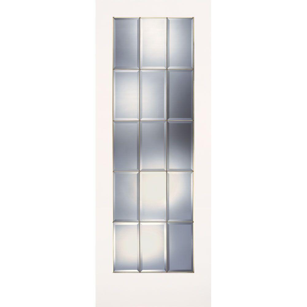 Feather River Doors 30 In X 80 15 Lite Clear Bevel Brass Smooth Primed Mdf Interior Door Slab Pm15012668b375 The Home Depot - 15 Panel Bevelled Glass Interior Doors Feather River Doors 30 In X 80 15 Lite Clear Bevel Brass Smooth Primed Mdf Interior Door Slab Pm15012668b375 The Home Depot - 15 Panel Bevelled Glass Interior Doors