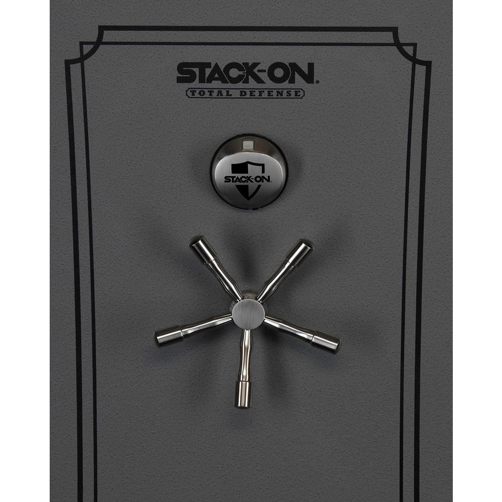 Stack On 36 40 Gun Total Defense Safe With Biometric Lock In Grey