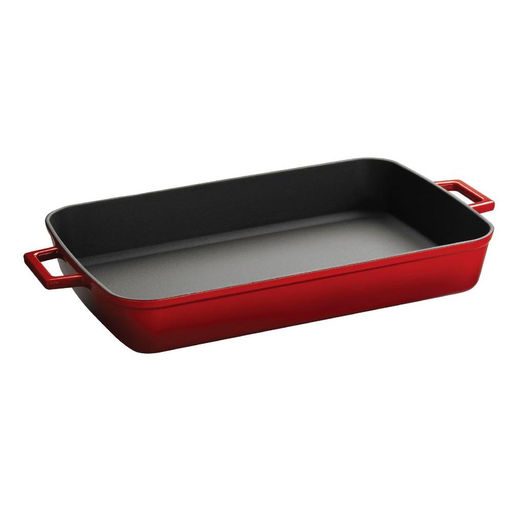 Lava Signature 514 Qt Porcelain Enameled Cast Iron Roasting Pan Lvptp2640k0red The Home Depot