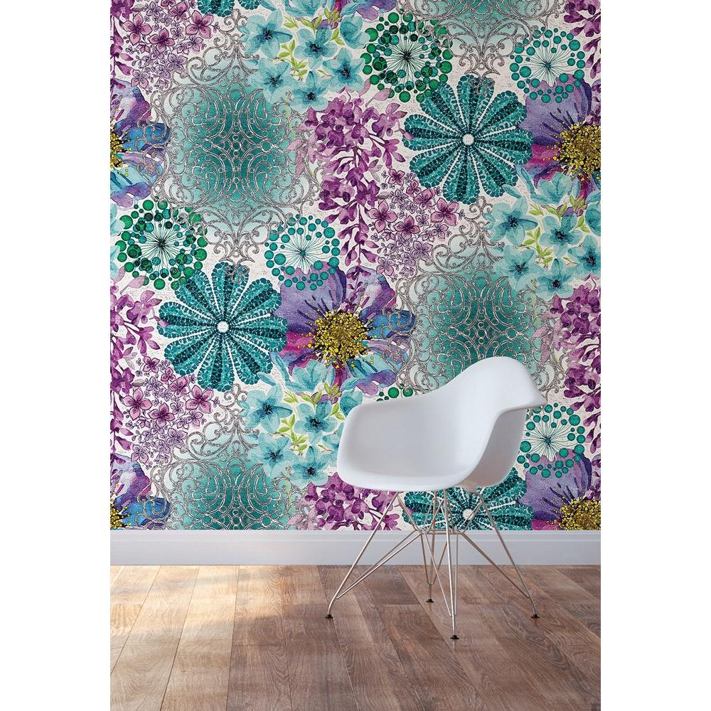 A Street Prints 104 In H X 68 In W Marisol Grasscloth Wall Mural 2656 01865 The Home Depot