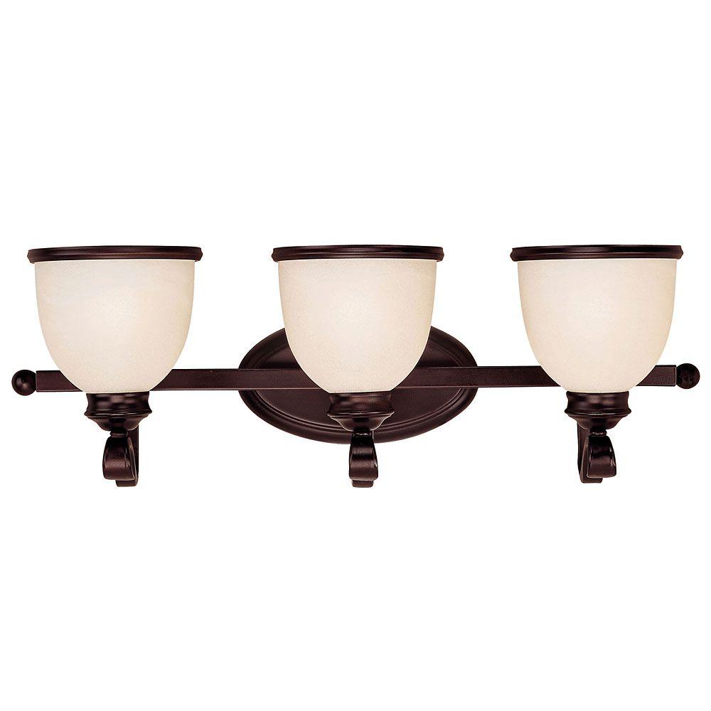 Illumine 3 Light English Bronze Bath Vanity With Cream Light English Bronze Bath Vanity