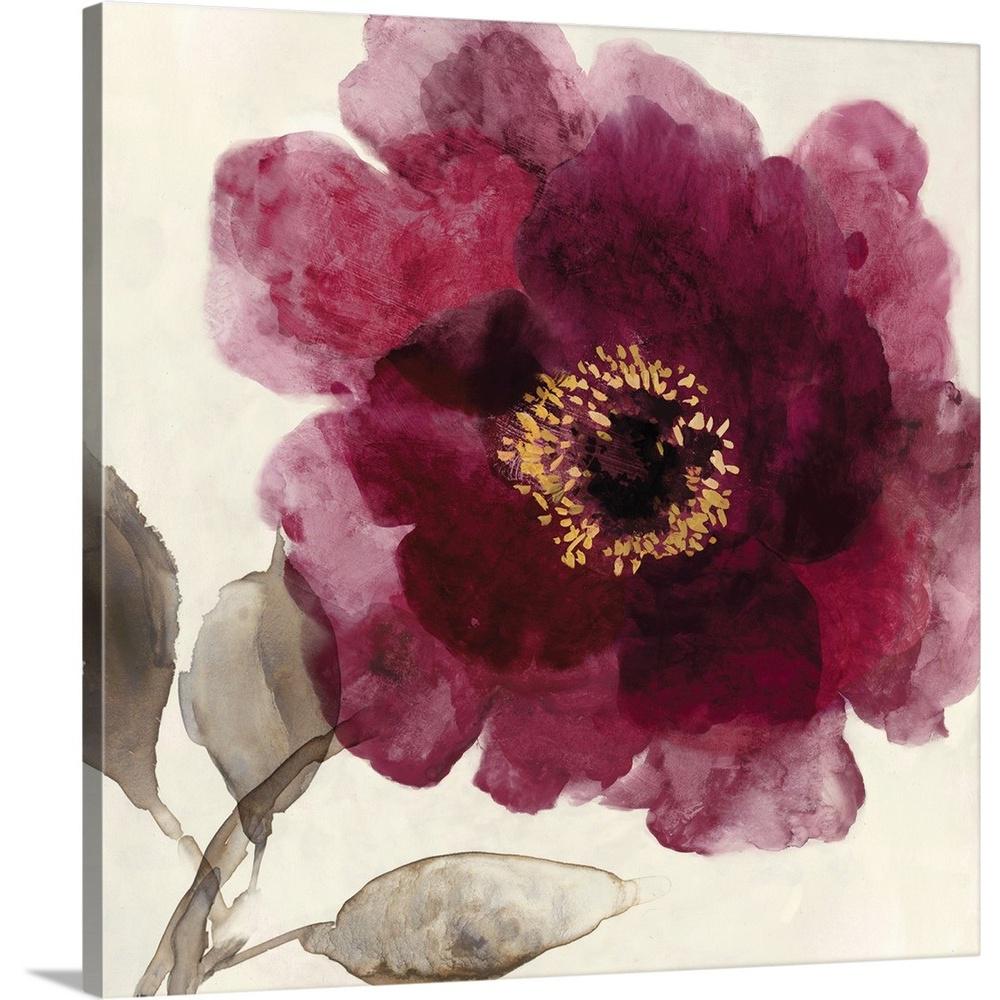Crimson Peony I By Asia Jensen Canvas Wall Art