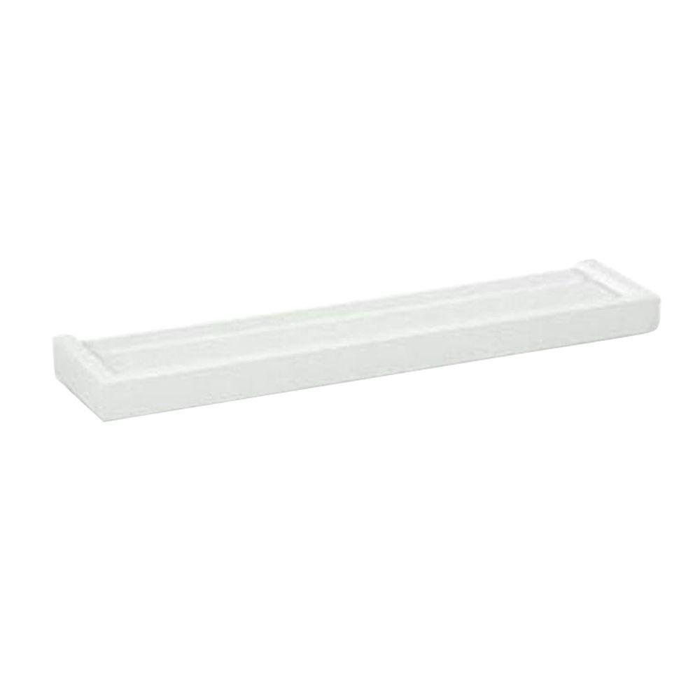 Home Decorators Collection 48 in. x 5.25 in. White Euro Floating Wall Shelf2455430410 The