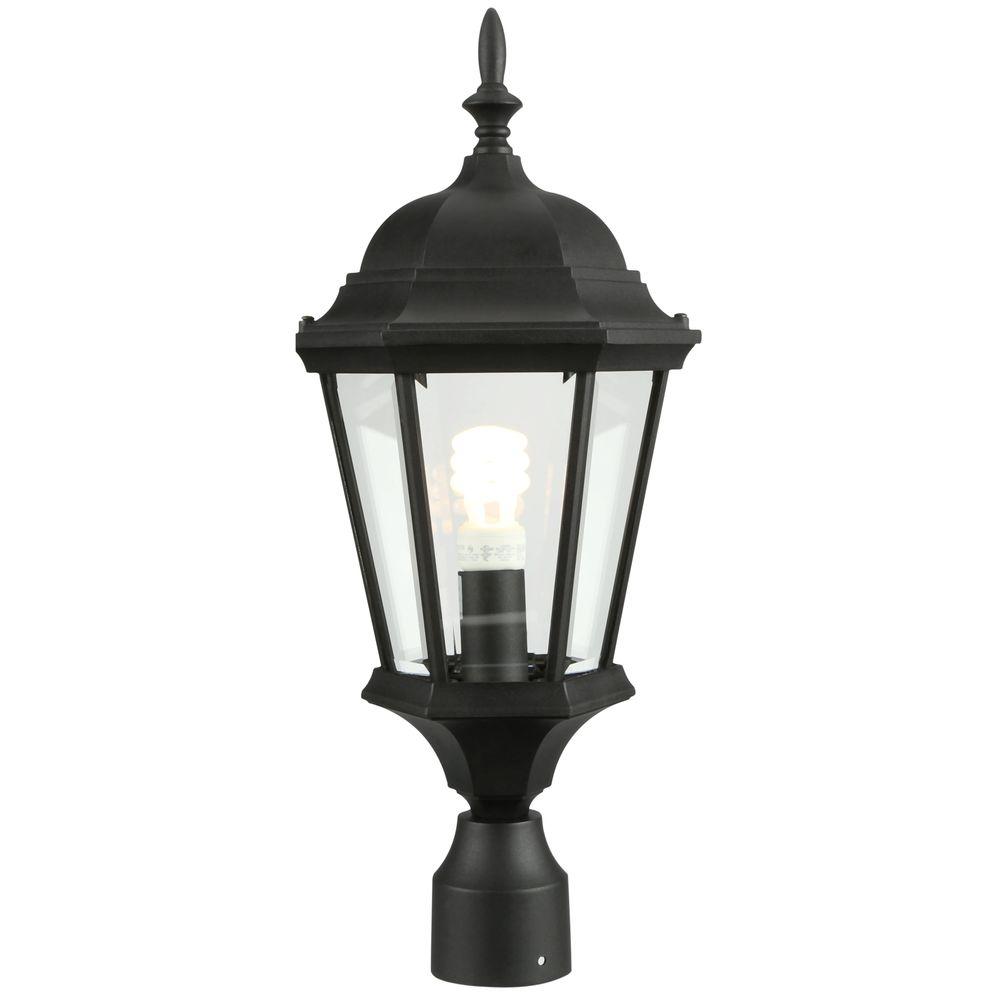 Progress Lighting Welbourne Collection Textured Black 1 Light Outdoor Post Lantern