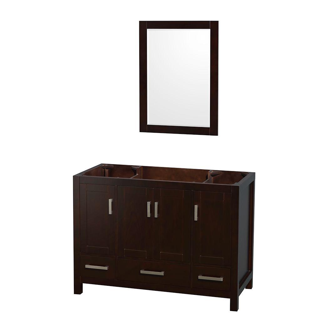 Wyndham Collection Sheffield 48 in. Vanity Cabinet with 24 ...