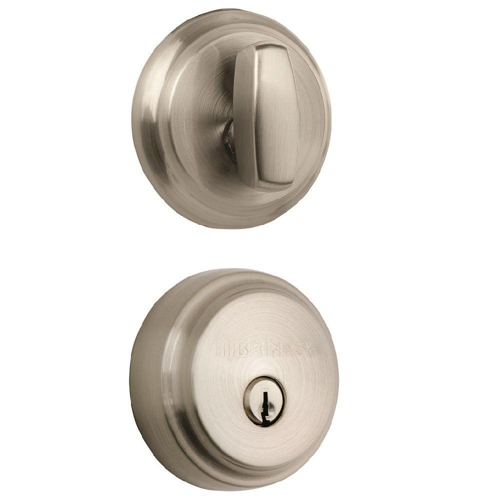 Brinks Almarrion Single Cylinder Satin Nickel Push Pull Rotate