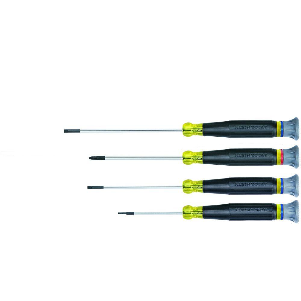 KLEIN TOOLS 85613 Screwdriver Set,Electronics,4 pcs