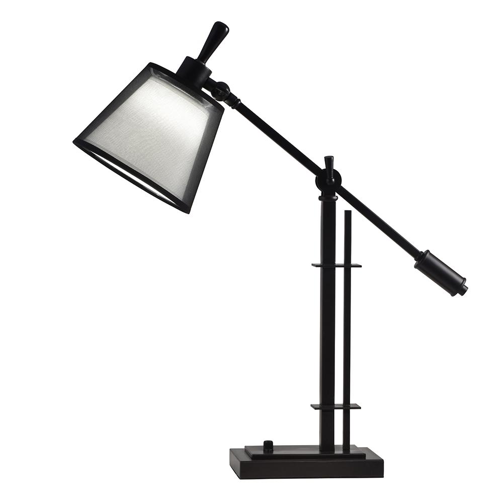 Springdale Lighting Blendon 26 5 In Oil Rubbed Bronze Desk Lamp Springdale Lighting Blendon 26 5 In Oil Rubbed Bronze Desk Lamp With Fabric Shade