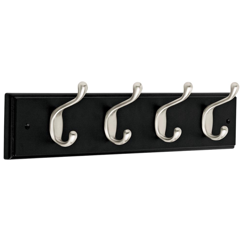 Liberty 18 in. Black and Satin Nickel Heavy-Duty Hook Rack-R13045-BWN-U ...