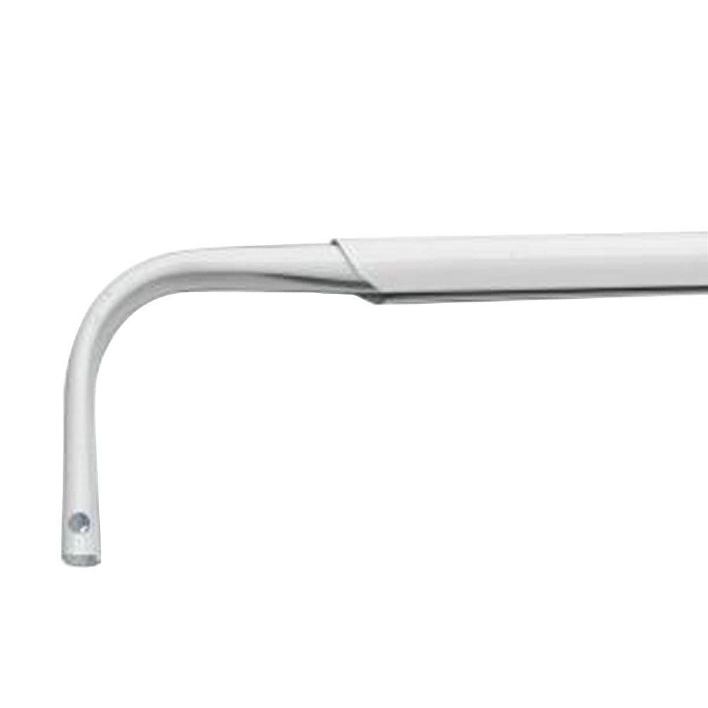 Home Decorators Collection 28 In 48 L Telescoping 3 1 2 D D Projection Single Curtain Rod In White
