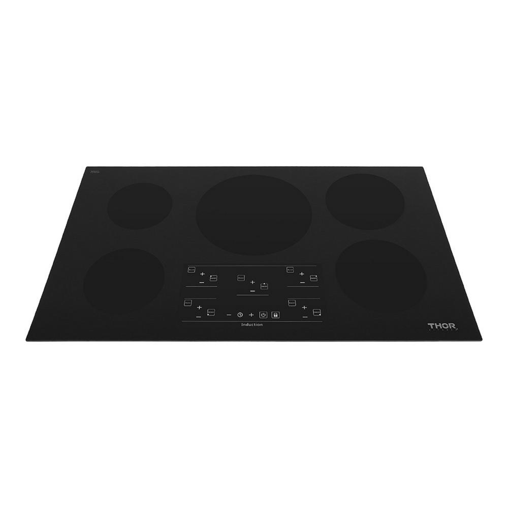 Thor Kitchen 36 In Glass Induction Cooktop In Black With 5