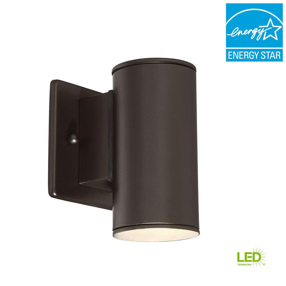 Energy Star Integrated Led Dark Sky Outdoor Lighting Barrow 3 In Oil Rubbed Bronze Led Wall Lantern