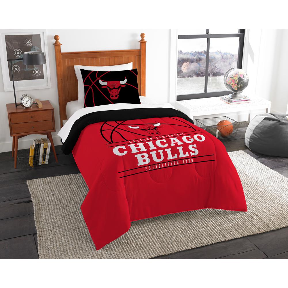 Bulls 2 Piece Multicolored Twin Comforter Set 1nba862010004ret Twin Comforter Set