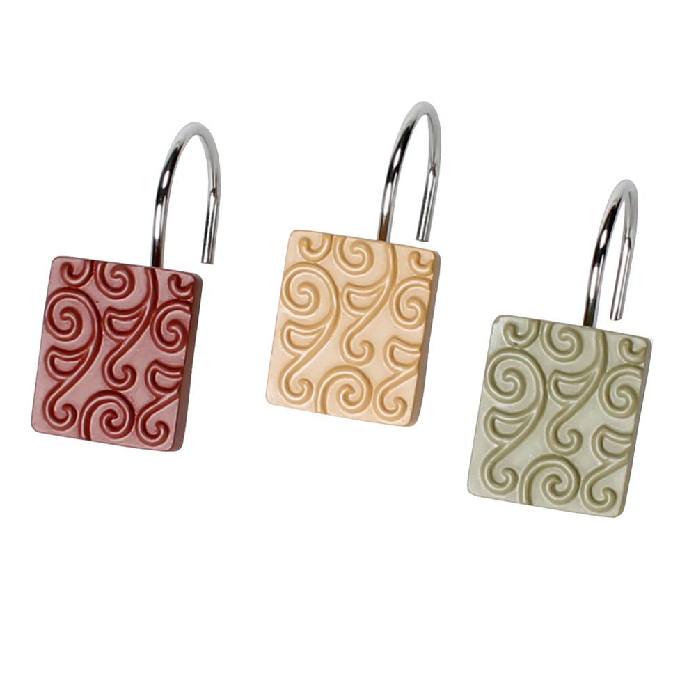 Saturday Knight Inspire Freestanding Shower Curtain Hooks (12-Pack) by Saturday Knight
