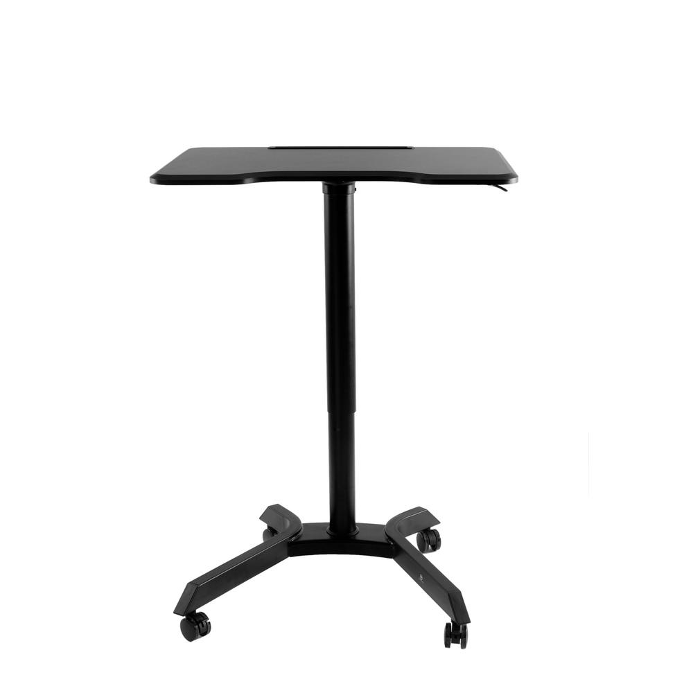 Techorbits Sit To Stand Laptop Rolling Cart Height Adjustable