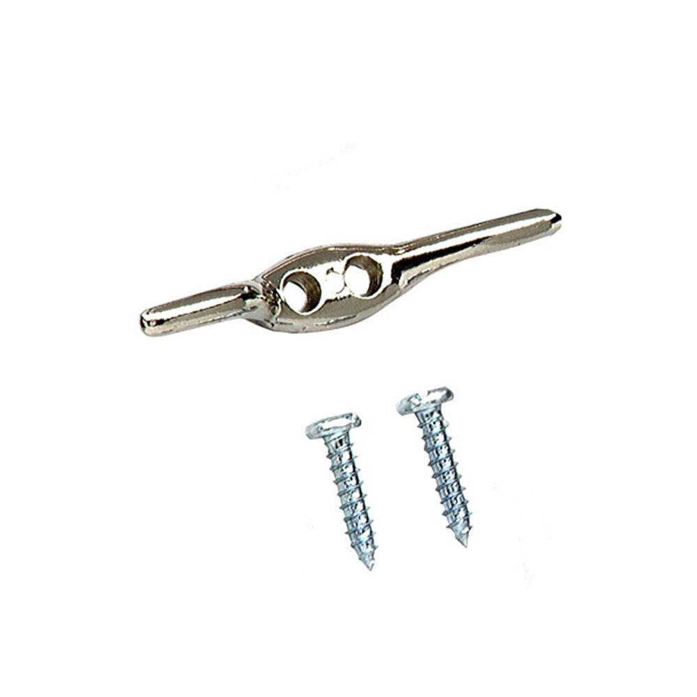 Lehigh 41/2 in. NickelPlated Rope Cleat7240S12 The Home Depot