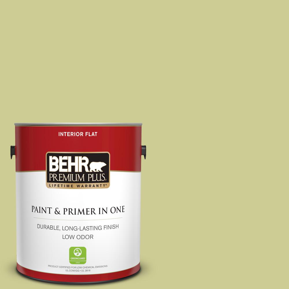 Behr Premium Plus 1 Gal 400d 4 Corn Husk Green Flat Low Odor Behr Premium Plus 1 Gal 400d 4 Corn Husk Green Flat Low Odor