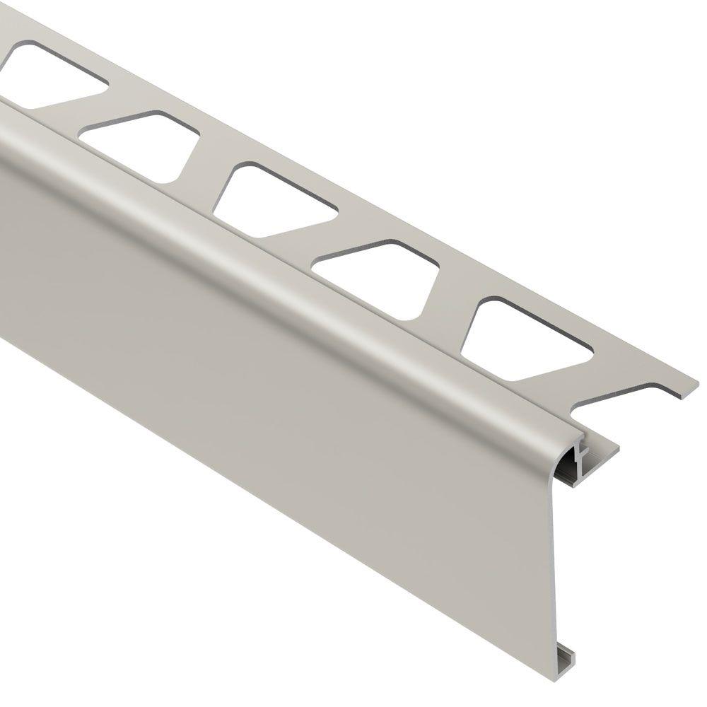 Schluter Rondec Step Satin Nickel Anodized Aluminum 1 2 In X 8 Ft