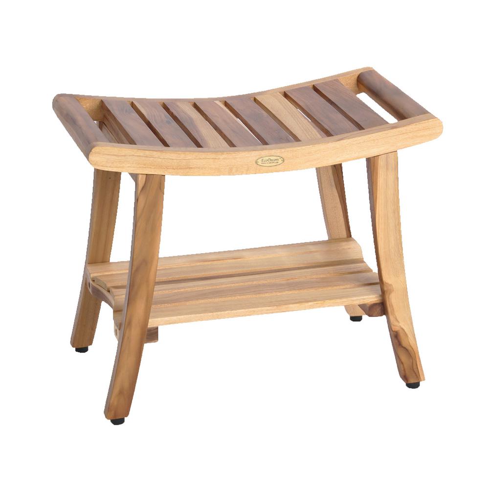 teak shower bench with arms
