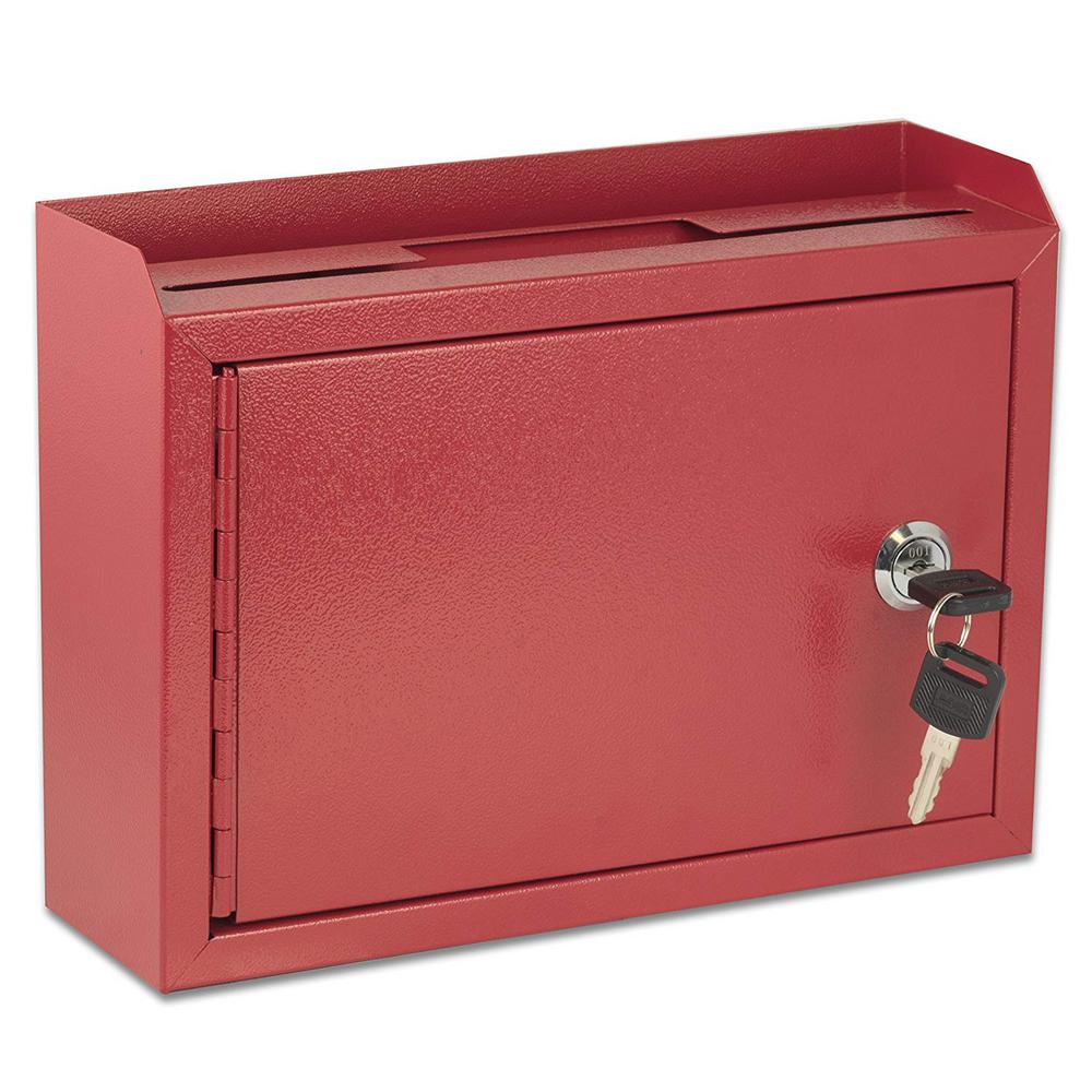 AdirOffice Medium Size Red Steel Multi-Purpose Suggestion Drop Box-631 ...