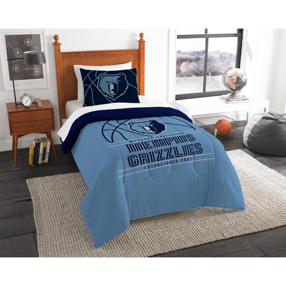 Grizzlies 2 Pc Multi Color Polyester Reverse Slam Twin Comforter