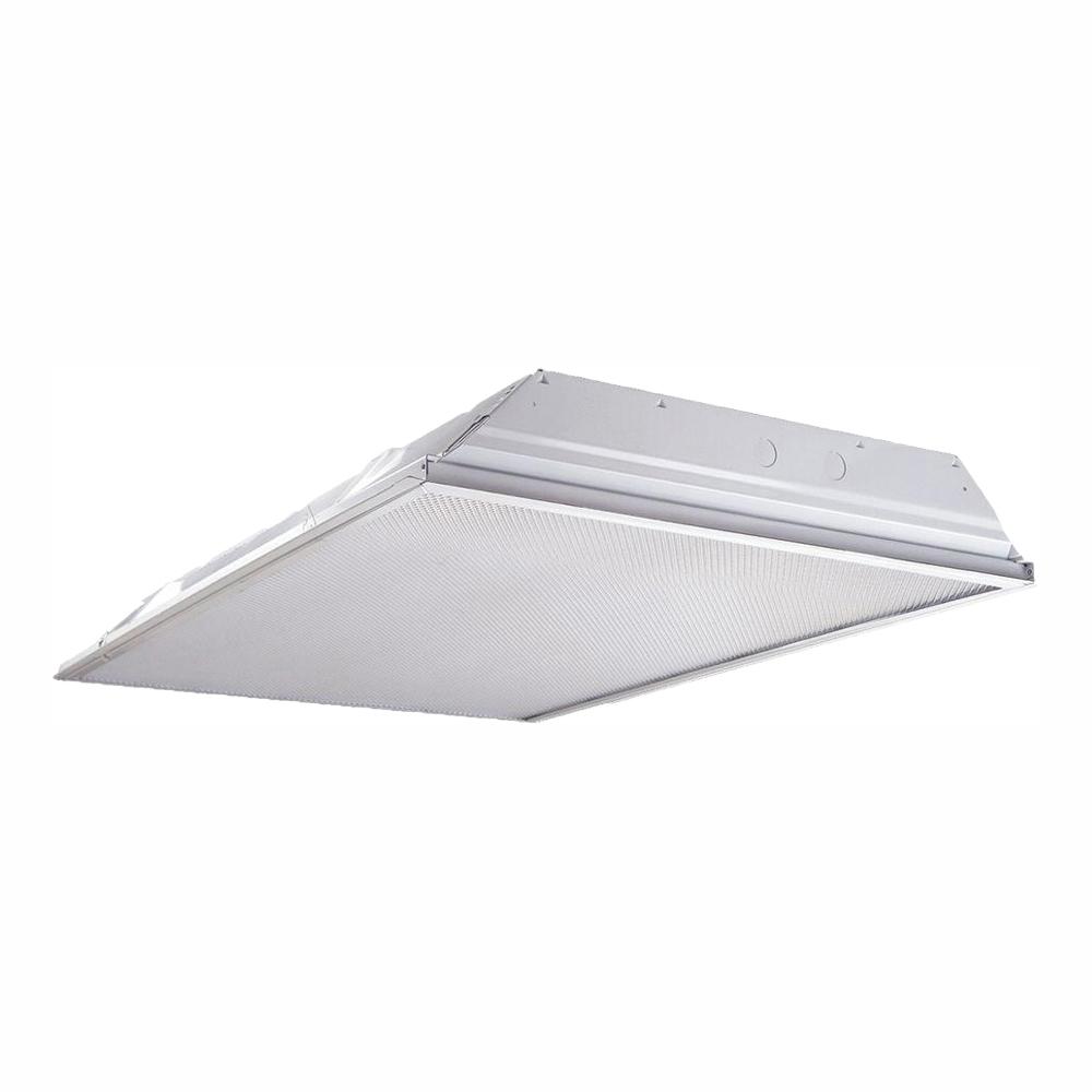 Metalux 4 Light 2 Ft X 4 Ft White Fluorescent Lensed Troffer