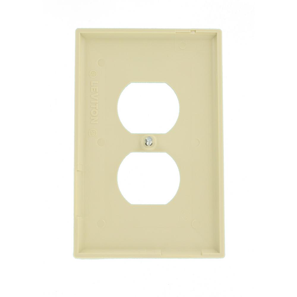 Leviton White 1 gang Duplex Outlet Wall Plate 10 pk Thermoplastic Nylon