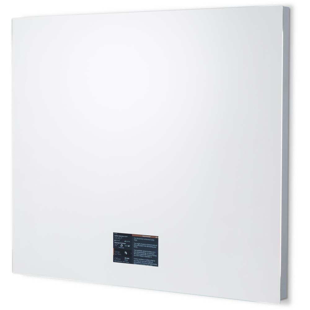 Ad Notam Smart Mirror 90 36 In W X 30 H Frameless Wall With 7 Display Apps Speaker Bluetooth And Defogger