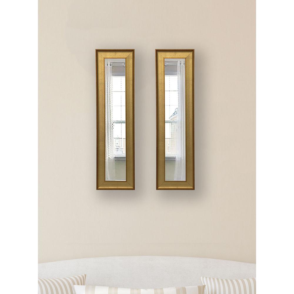 9 5 In X 37 Vintage Gold Vanity Mirror Set Of 2 Panels