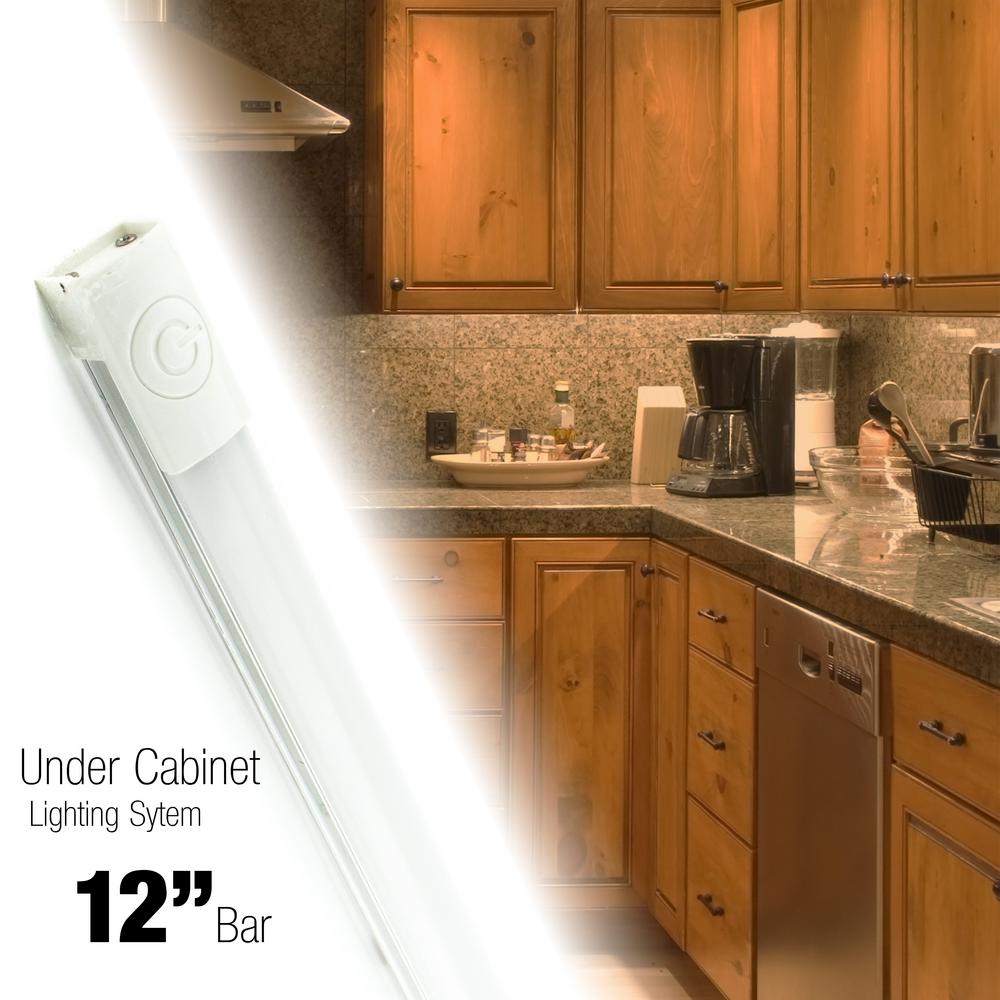 Cyron Bar Strip Lights Under Cabinet The Home Depot Led Neutral White Under Cabinet Light 4000k With Linear Touch On
