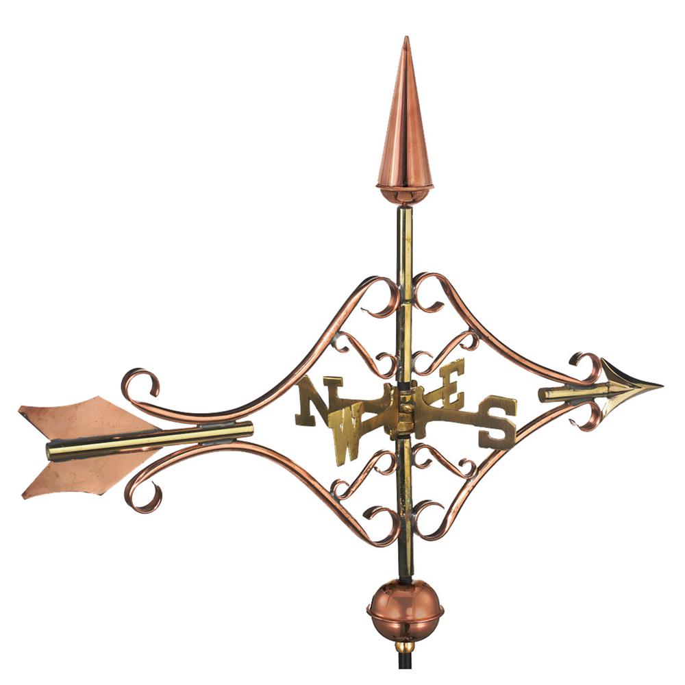 Good Directions Victorian Arrow Cottage Weathervane Pure Copper with