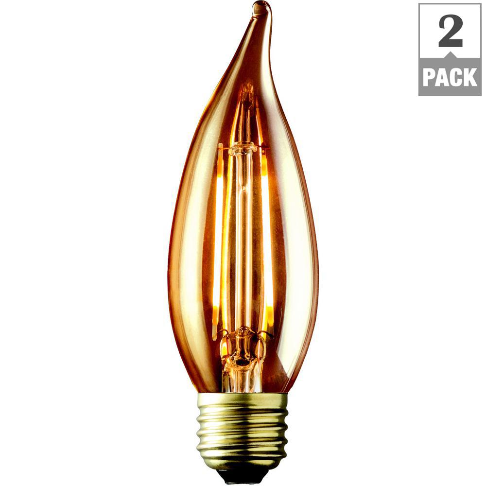 Archipelago 60w Equivalent Warm White Ca10 Amber Lens Vintage Archipelago 60w Equivalent Warm White Ca10 Amber Lens Vintage Candelabra Flame Tip Dimmable Led Light Bulb