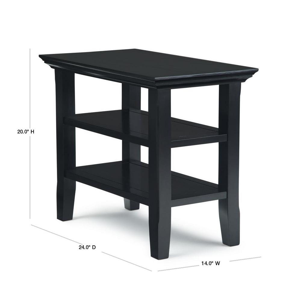 Simpli Home Acadian Solid Wood 14 In Wide Rustic Narrow Side Table Black Axwell3 008 Bl The Depot - Narrow Side Table With Drawer Simpli Home Acadian Solid Wood 14 In Wide Rustic Narrow Side Table Black Axwell3 008 Bl The Depot - Narrow Side Table With Drawer