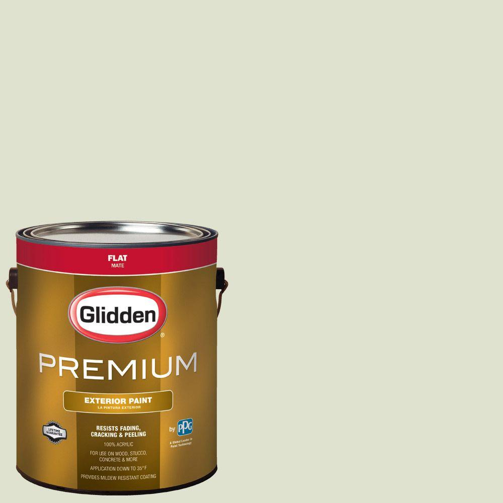 Glidden Premium 1 Gal Hdgg48 Pale Pistachio Flat Latex Exterior Hdgg48 Pale Pistachio Flat Latex Exterior Paint
