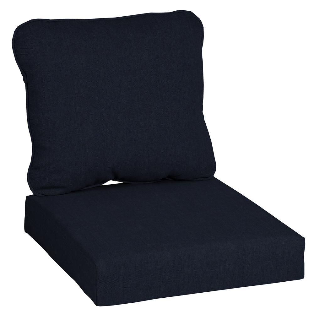 Hampton Bay 24 In X 22 Cushionguard Midnight 2 Piece Deep Cushionguard Midnight 2 Piece Deep