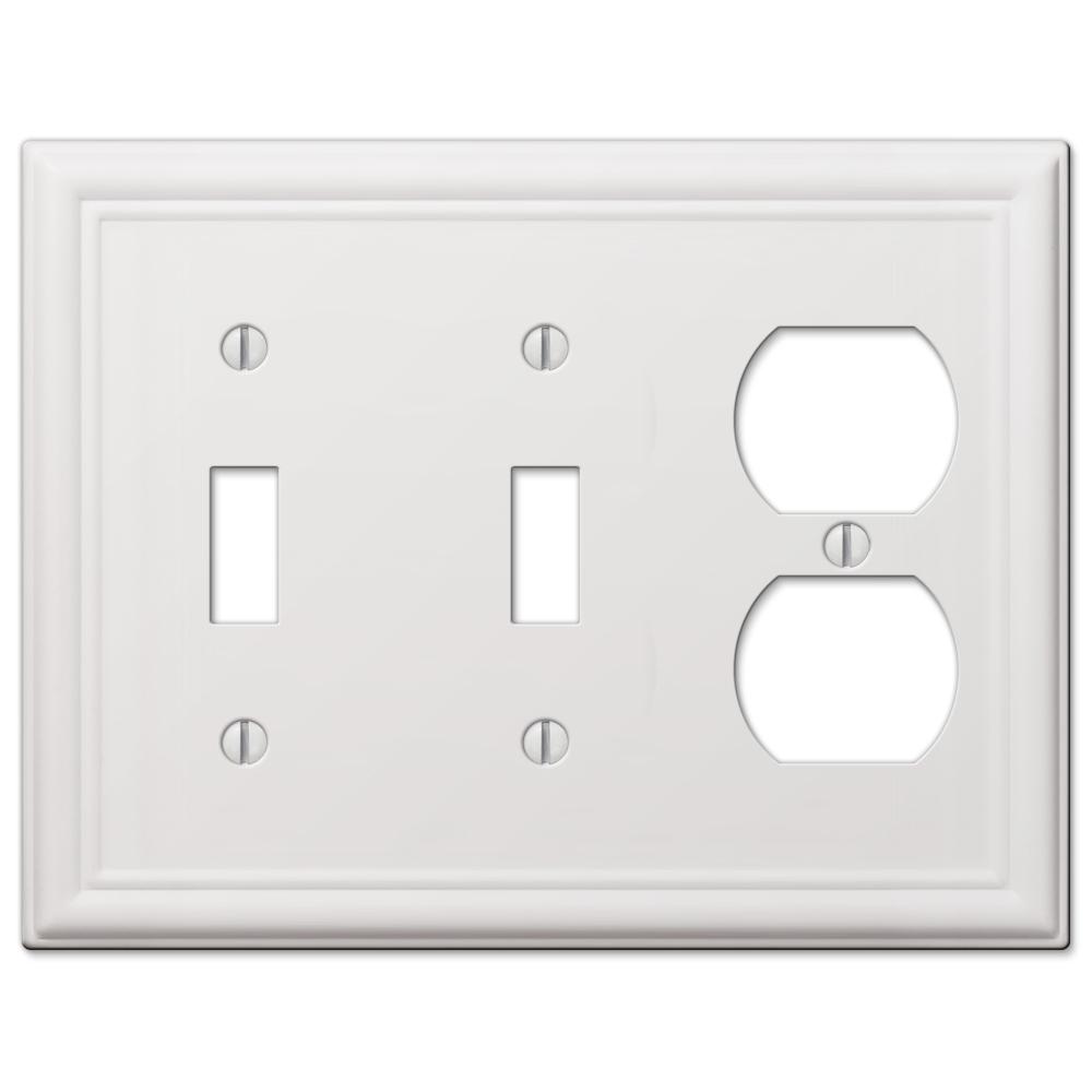 Hampton Bay Ascher 2Toggle and 1Decora Wall Plate, White149TTRW