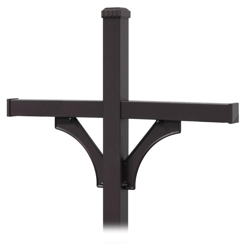 Salsbury Industries Deluxe 2Sided InGround Mounted Mailbox Post for