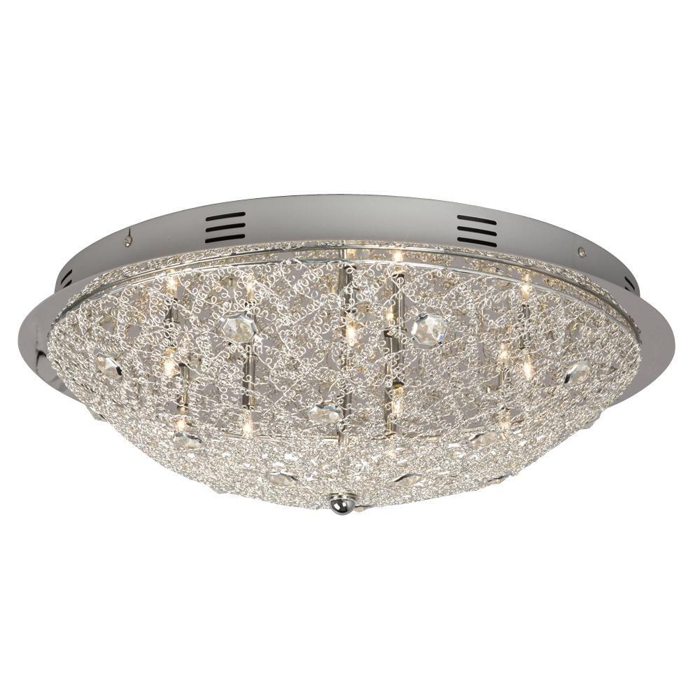 Filament Design Negron 7 Light Chrome Halogen Flush Mount Cli