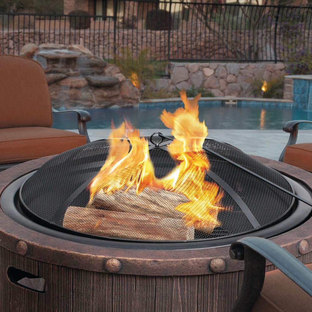 Sun Joe 35 In X 20 5 Round Cast Stone Base Wood Burning Fire Pit Riveted Sjfp35 Stn Rwd The Home Depot - Round Cast Stone Fire Pit Sun Joe 35 In X 20 5 Round Cast Stone Base Wood Burning Fire Pit Riveted Sjfp35 Stn Rwd The Home Depot - Round Cast Stone Fire Pit