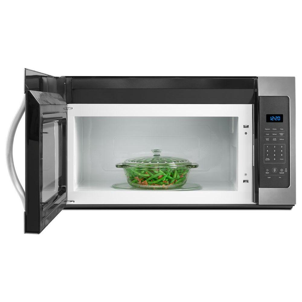 Whirlpool 1 7 Cu Ft Over The Range Microwave In Stainless Steel So Sku 1001858673 4 Whirlpool 1 7 Cu Ft Over The Range Microwave